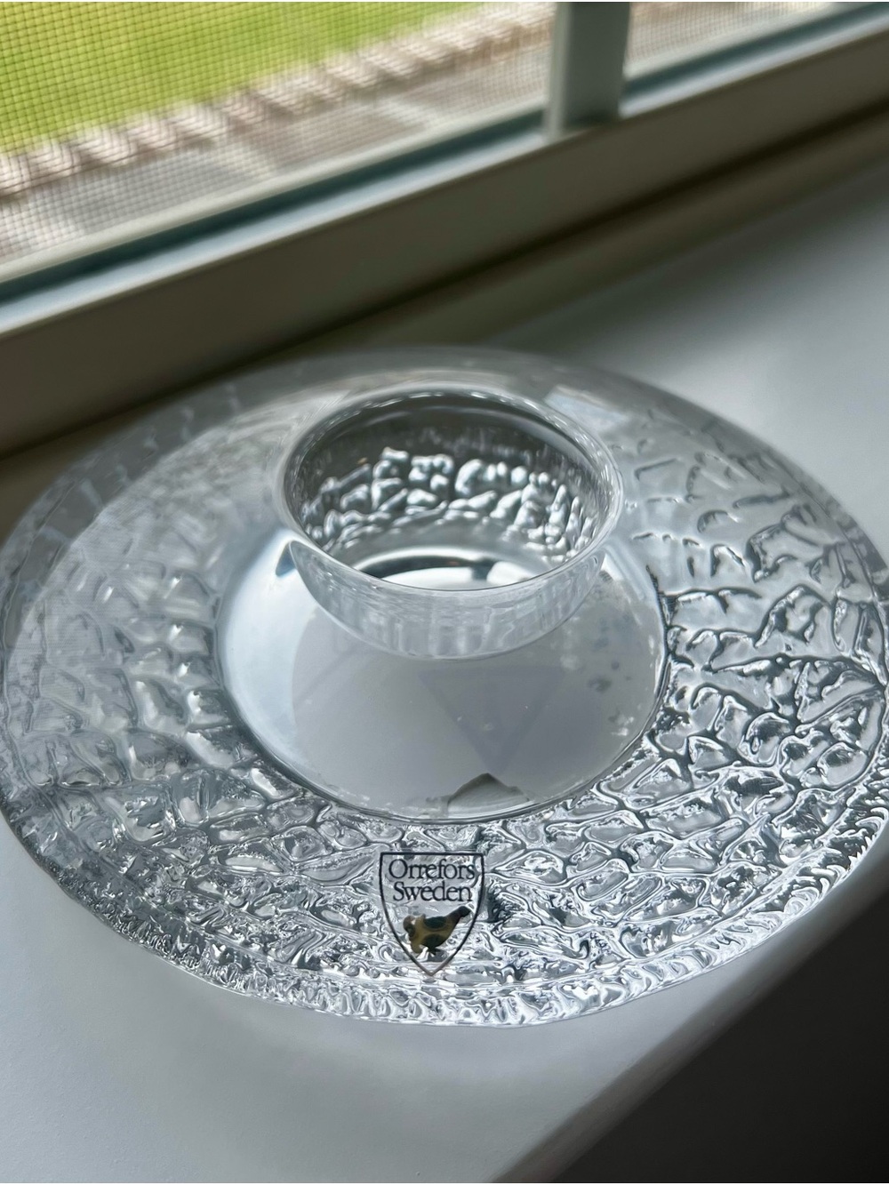 Orrefors Sweden Crystal Tealight Candle Holder